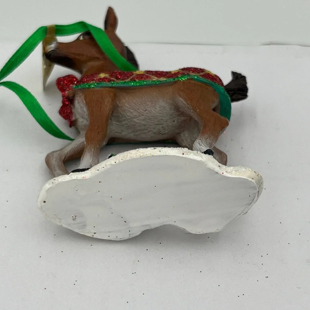 Danbury Mint Horse Baby Animal Ornaments Colt Brown Blanket Figurine Holiday